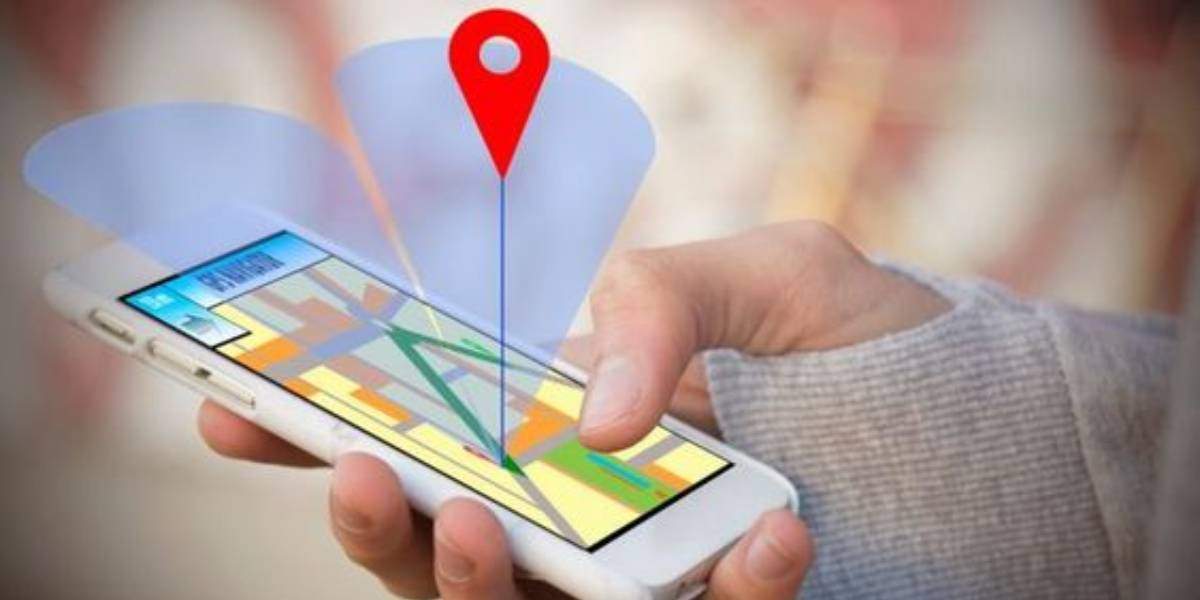 Smartphone displaying GPS tracking app for monitoring a cheating spouse