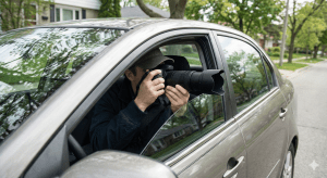 Private investigator gathering and documenting court-ready evidence using professional legal investigation methods