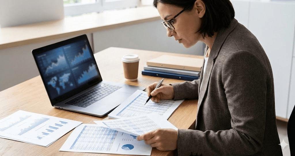 Private investigator reviewing digital clues and timelines to help locate a missing person using modern 2025 investigative techniques in Australia