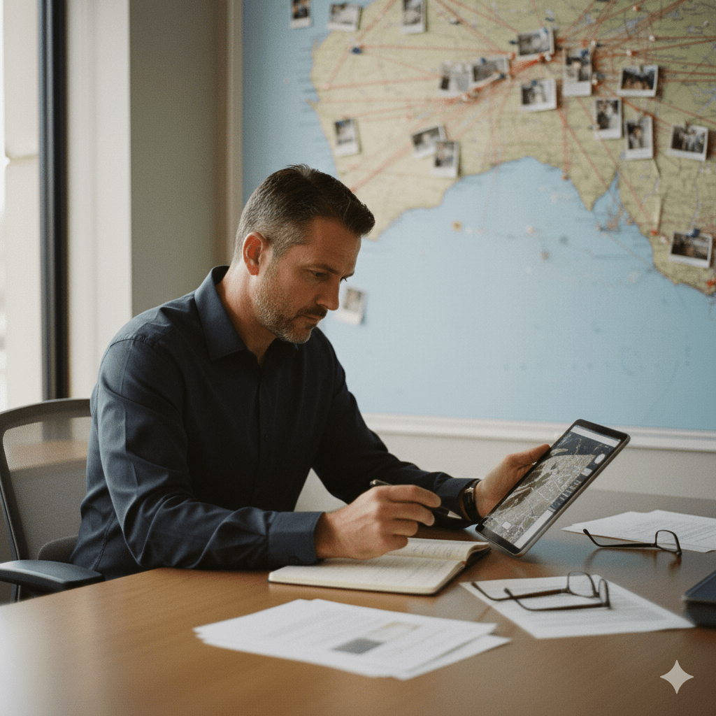 Private investigator presenting documented evidence that strengthens a client’s case in court