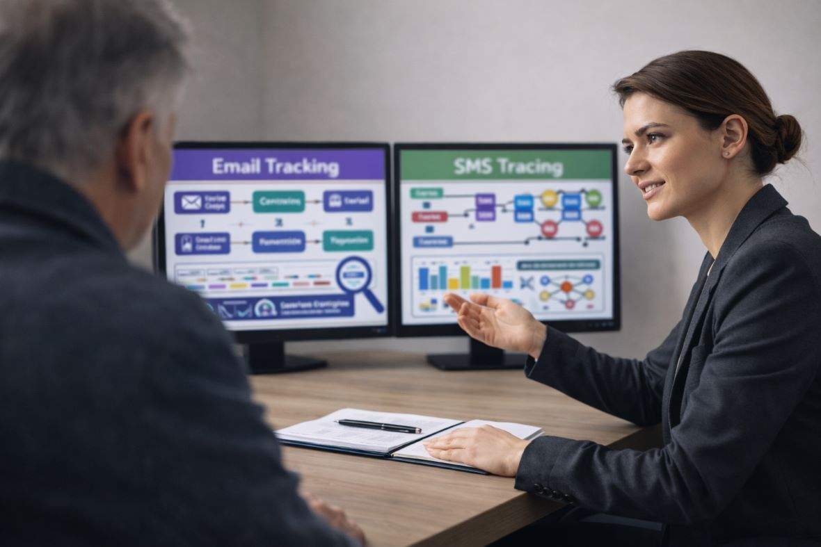 Future of Private Investigations with Email Tracking and SMS Tracing. Future of private investigations using lawful email analysis and SMS tracing methods to support evidence-led investigations.