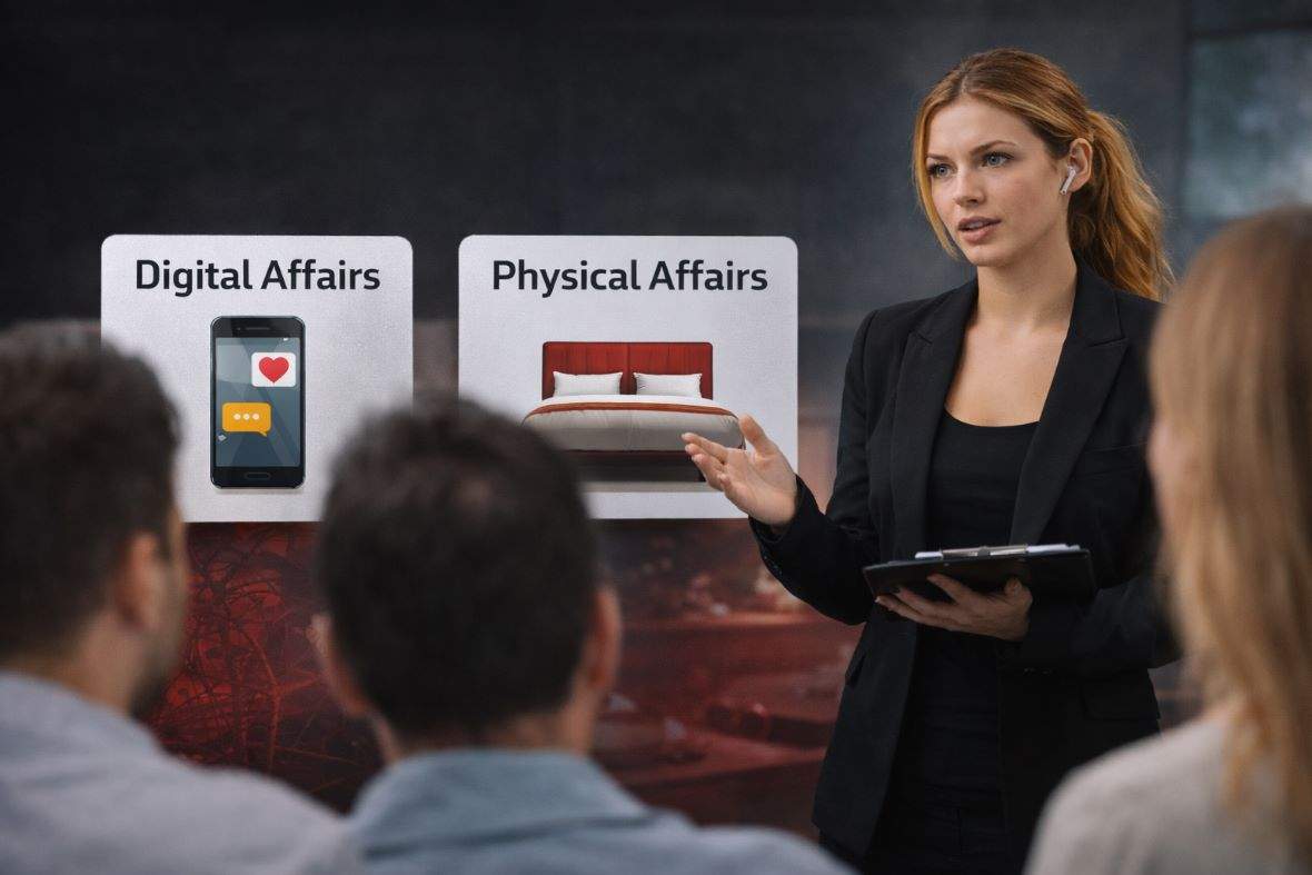 Private Investigators Revealing the Differences Between Digital and Physical Affairs in 2026.Private investigators explaining differences between digital and physical affairs in 2026 using lawful investigation methods and evidence-based insights.