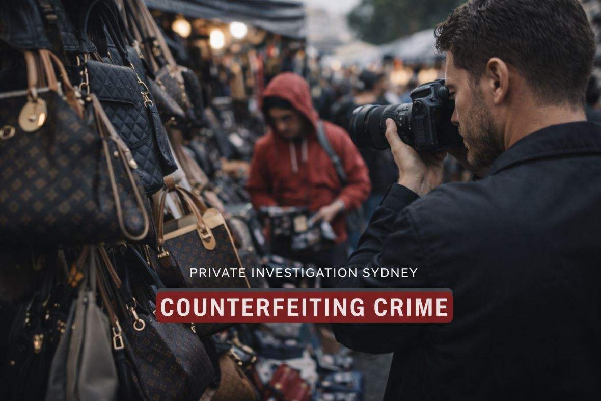 Private Investigator Sydney into Investigating Counterfeiting Crime. Sydney private investigator investigating counterfeiting crime through lawful evidence gathering, product verification, and supply chain checks.