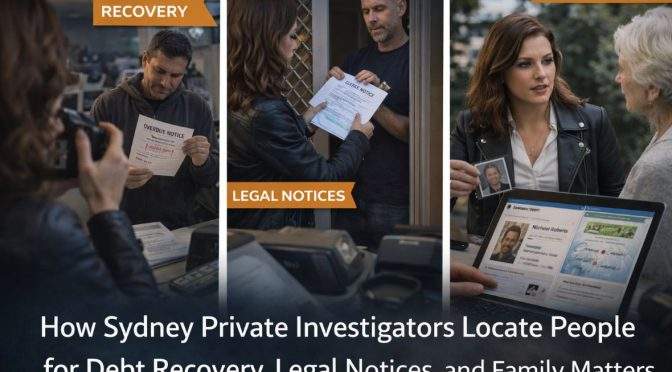 How Sydney Private Investigators Locate People for Debt Recovery, Legal Notices, and Family Matters
