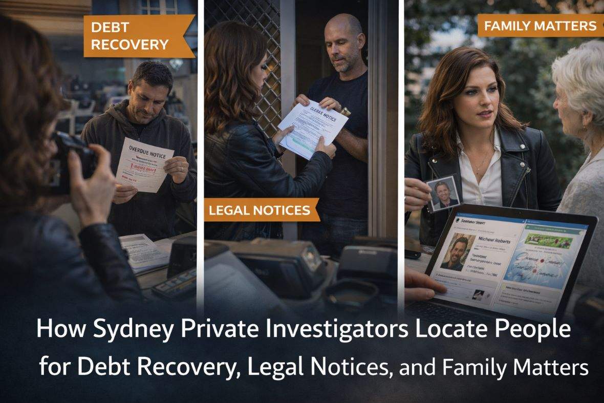 SydneyPI - How Sydney Private Investigators Locate People for Debt Recovery Legal Notices and Family Matters